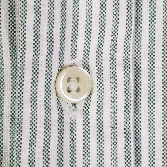 Polo Ralph Lauren Shirt Mens Size Medium Green Stripe Button Down Oxford LS - Picture 6 of 9